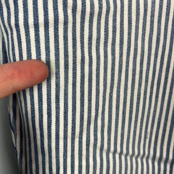 Frame Le Crop mini boot pinstripe denim pants size 32 - Picture 3 of 12